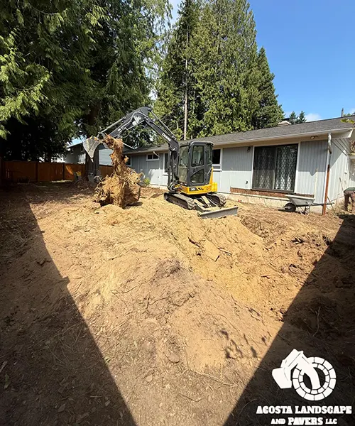 Backyard Paver & Lighting Project